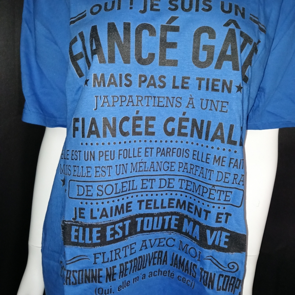 💜Yes, I Am A Fiancé💜 Women's Printed Tee - Picture 3 of 6